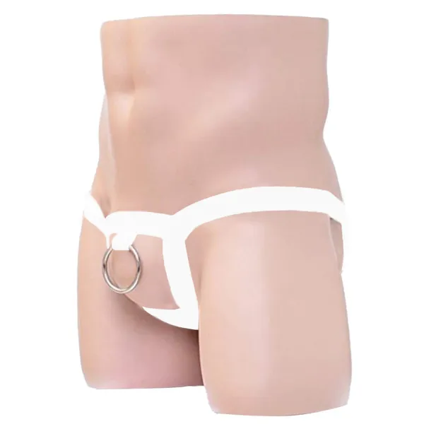 White_Elastic_Harness_Lingerie_For_Men