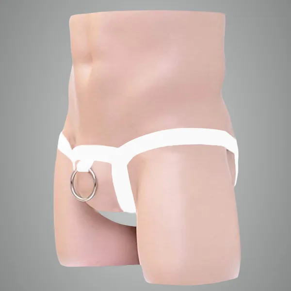 White_Elastic_Harness_Lingerie_For_Men