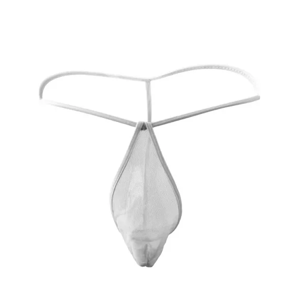 White_Power_Net_G_String_Lingerie_For_Men