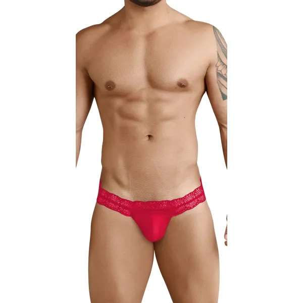 Red_Lace_Fabric_+_Satin_Thong_Lingerie_For_Men