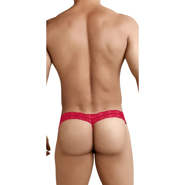 Red_Lace_Fabric_+_Satin_Thong_Lingerie_For_Men