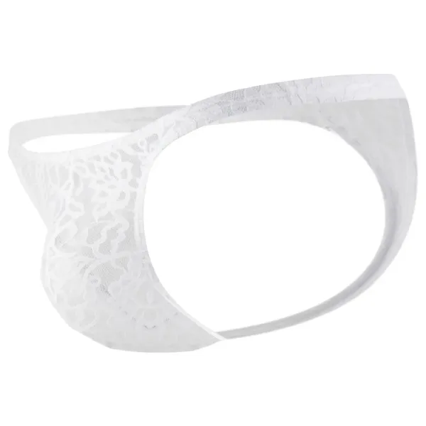 White_Lace_Fabric_Thong_Lingerie_For_Men