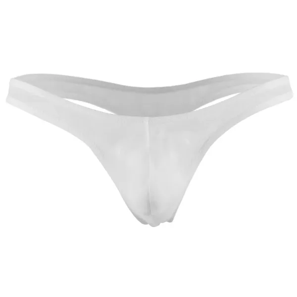 White_Microfiber_Thong_Lingerie_For_Men