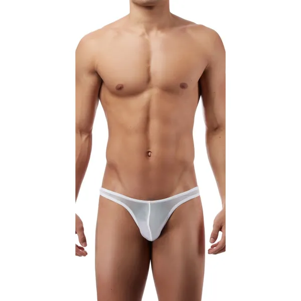 White_Microfiber_Thong_Lingerie_For_Men