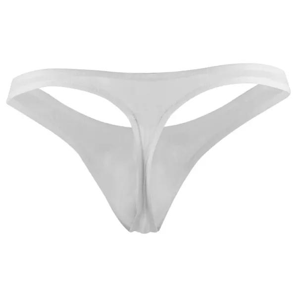 White_Microfiber_Thong_Lingerie_For_Men