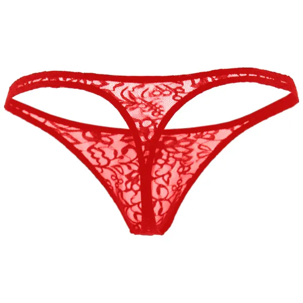 Red_Lace_Fabric_G_String_Lingerie_For_Men
