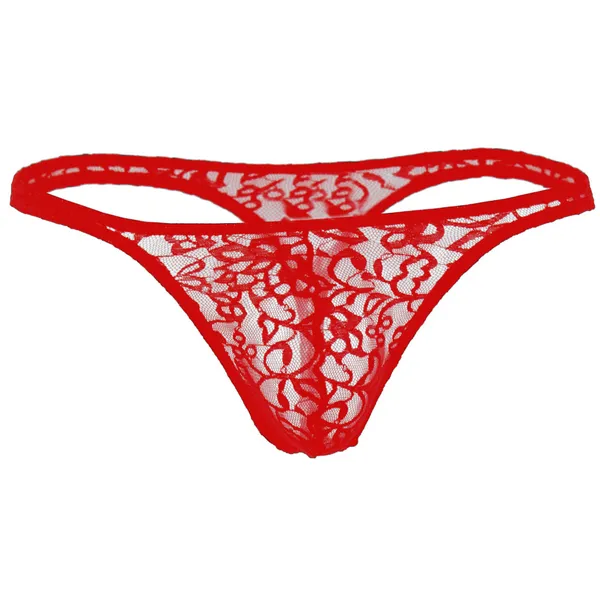 Red_Lace_Fabric_G_String_Lingerie_For_Men