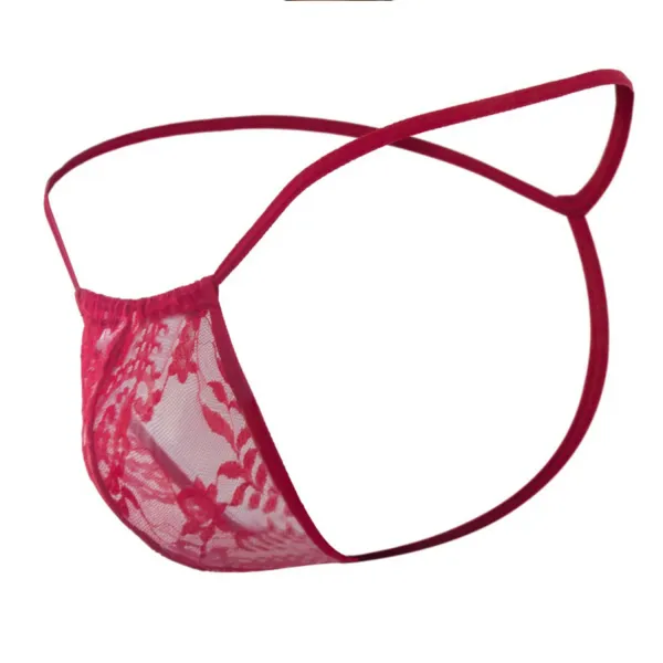 Red_Lace_Fabric_G_String_Lingerie_For_Men