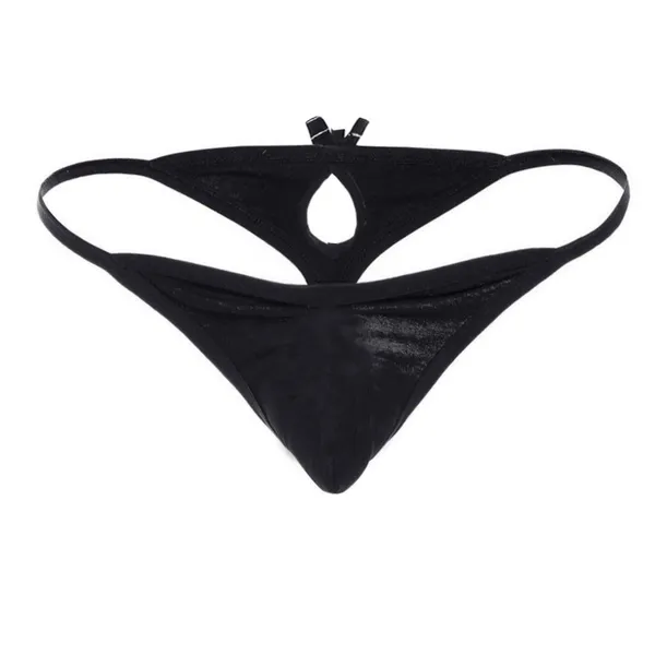 Black_Microfiber_Thong_Lingerie_For_Men