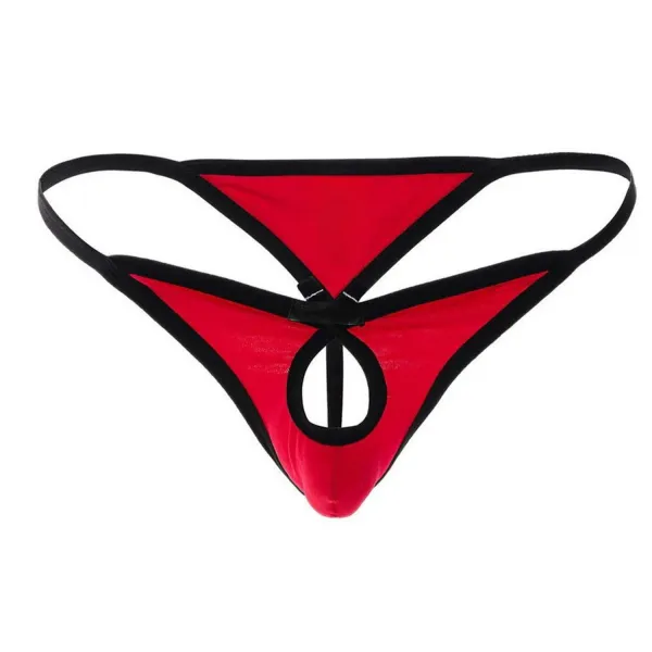 Red_Microfiber_Thong_Lingerie_For_Men