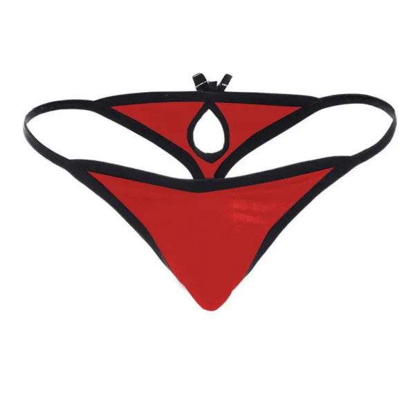 Red_Microfiber_Thong_Lingerie_For_Men