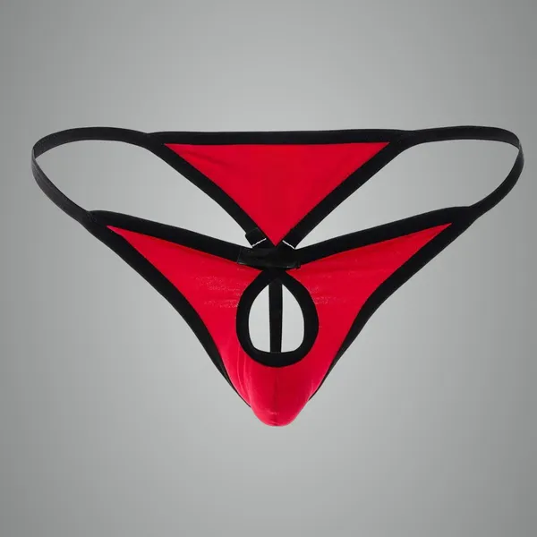 Red_Microfiber_Thong_Lingerie_For_Men