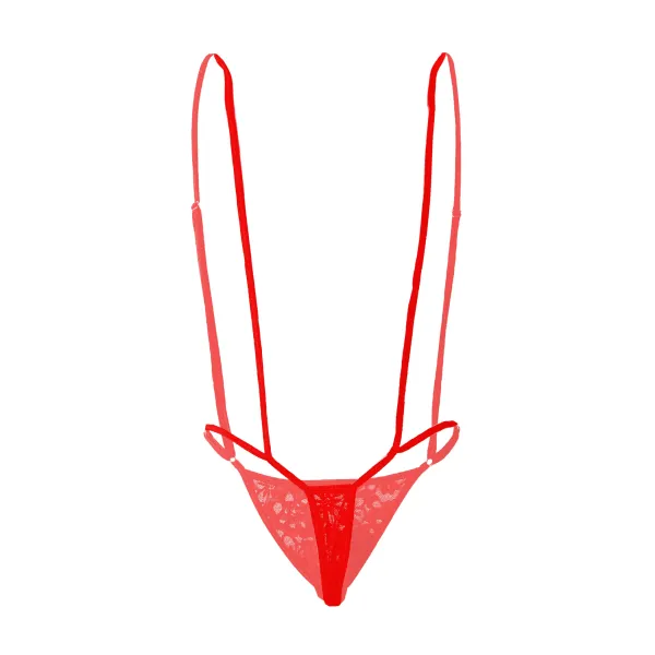 Red_Lace_Fabric_G_String_Lingerie_For_Men
