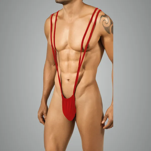 Red_Microfiber_Monokini_Lingerie_For_Men