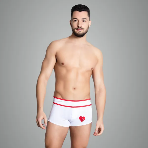 White_Microfiber_Costume_Lingerie_For_Men