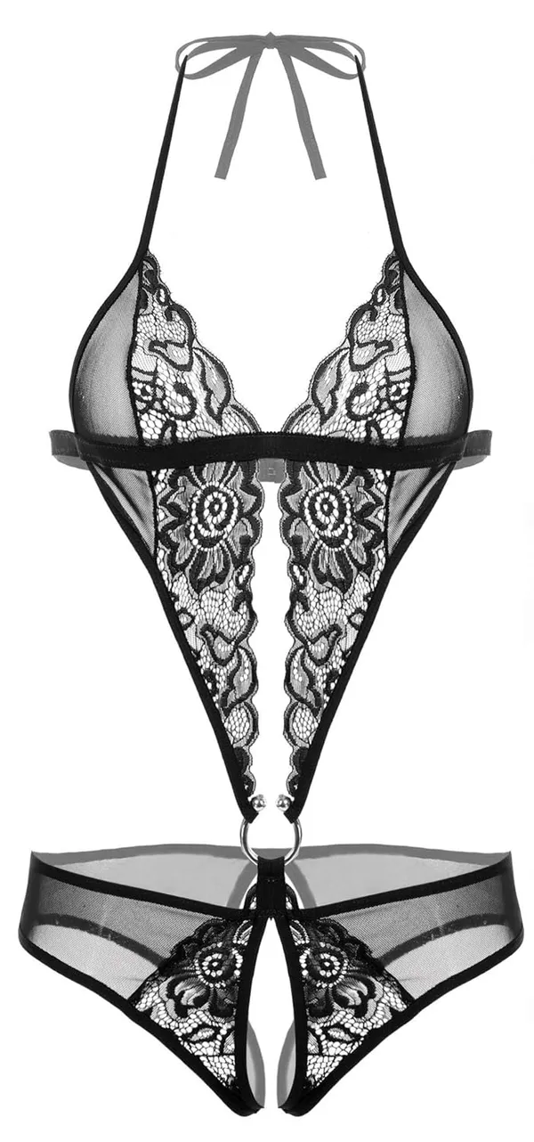 Women_Deep_V_Halter_Lingerie_Teddy_One_Piece_Bodysuit_Lace_Babydoll