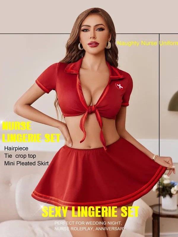 Solid_2-Piece_Nightwear_Baby_Doll_Lingerie_for_Women