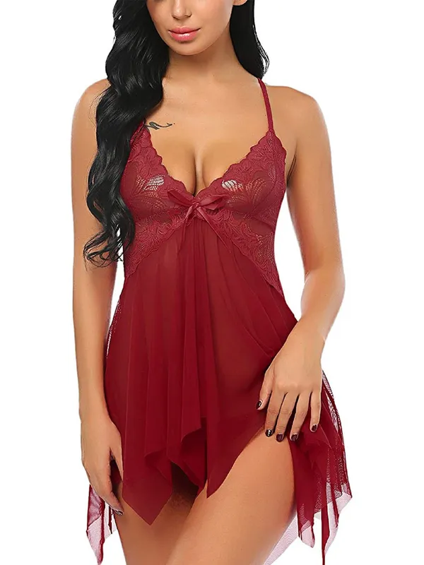 Lingerie_for_Women_Lace_Babydoll_Sleepwear