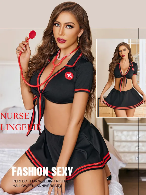 Solid_2-Piece_Nightwear_Baby_Doll_Lingerie_for_Women