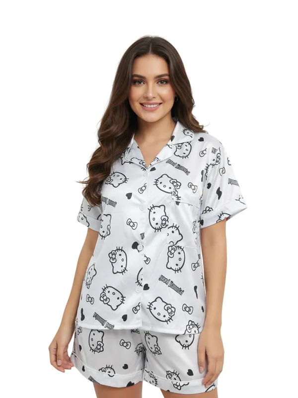 Women's_Casual_Printed_Satin_Nightsuit_Co-ord_Set_||_Short_Cute_Pajama_&_Top_Night_Dress_||_Everyday_Nightwear_Pyjama_Set