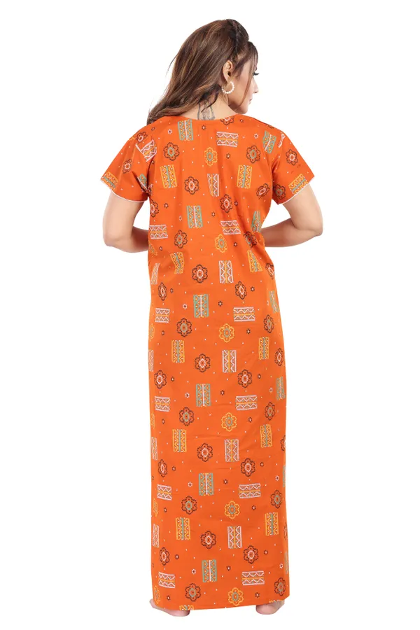 Orange_Premium_Cotton_Nighty_For_Women