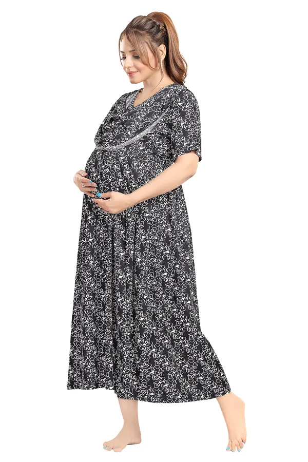 Grey_Premium_Cotton_Feeding_Nighty_For_Women