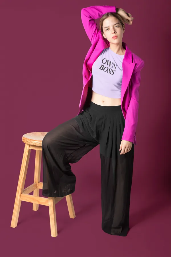 Lavender_Pure_Cotton_Womens_Premium_Crop_Top