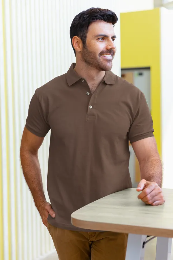 Brown_Pure_Cotton_Mens_Premium_Plain_Polo_T-Shirt