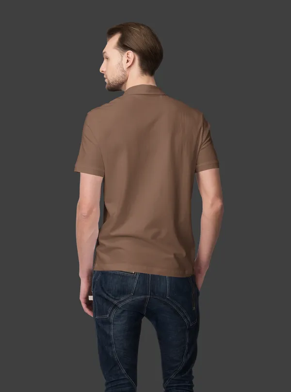 Brown_Pure_Cotton_Mens_Premium_Plain_Polo_T-Shirt