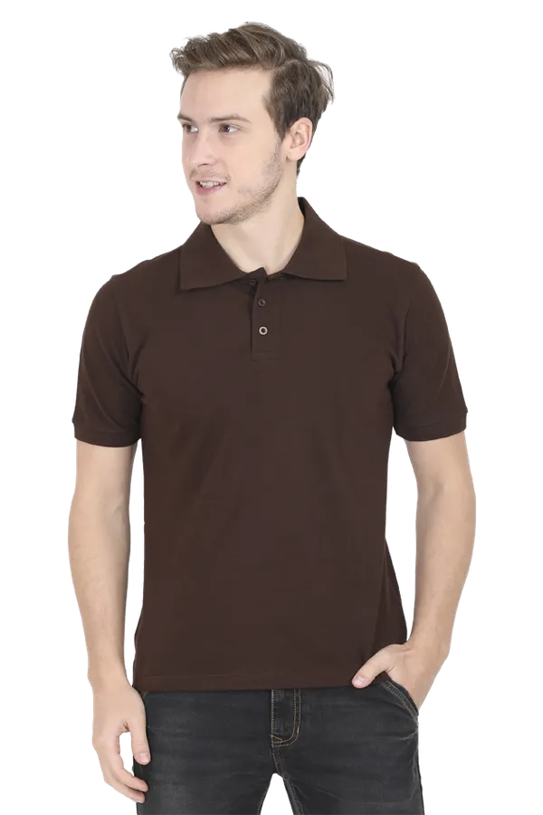Brown_Pure_Cotton_Mens_Premium_Plain_Polo_T-Shirt