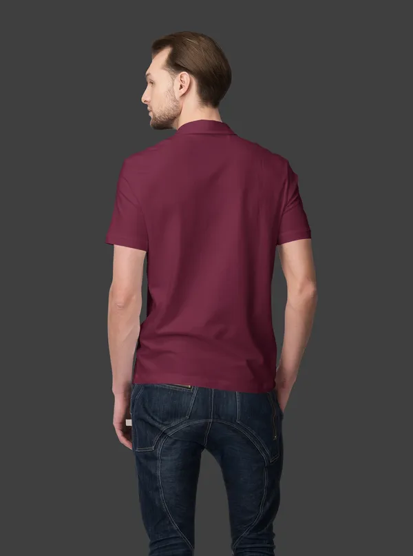 Maroon_Pure_Cotton_Mens_Premium_Plain_Polo_T-Shirt