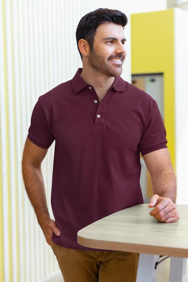 Maroon_Pure_Cotton_Mens_Premium_Plain_Polo_T-Shirt