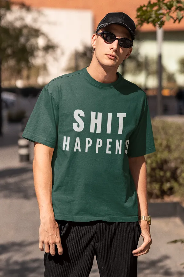 Bottle_Green_Pure_Cotton_Oversized_Unisex_Puff_Print_T-Shirt_|_Premium_Stitch_&_Streetwear_Vibe