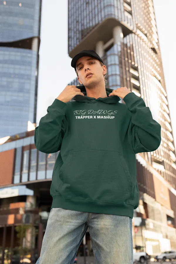 Bottle_Green_Cotton_Blend_Mens_Oversized_Hoodie