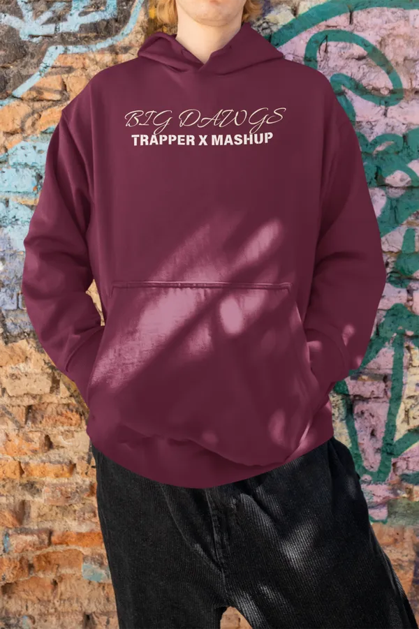 Maroon_Cotton_Blend_Mens_Oversized_Hoodie