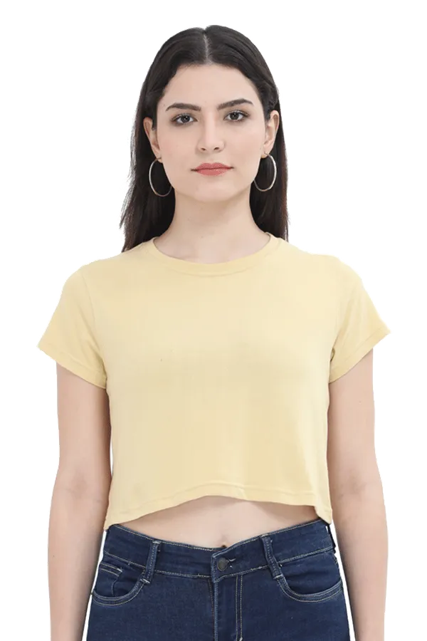 Light_Yellow_Pure_Cotton_Womens_Plain_Crop_Top