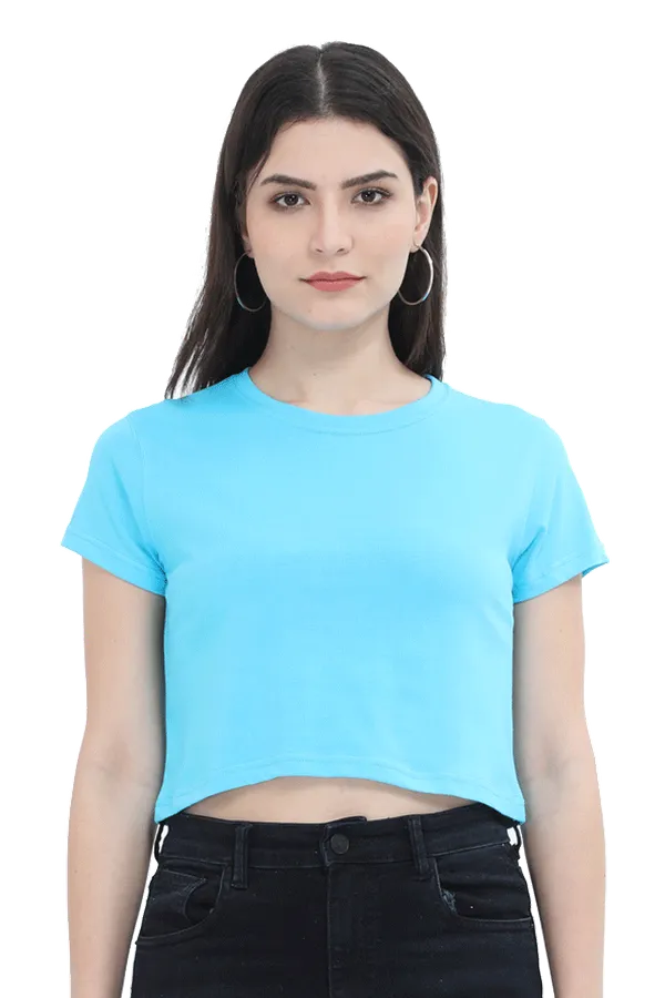 Blue_Pure_Cotton_Womens_Plain_Crop_Top