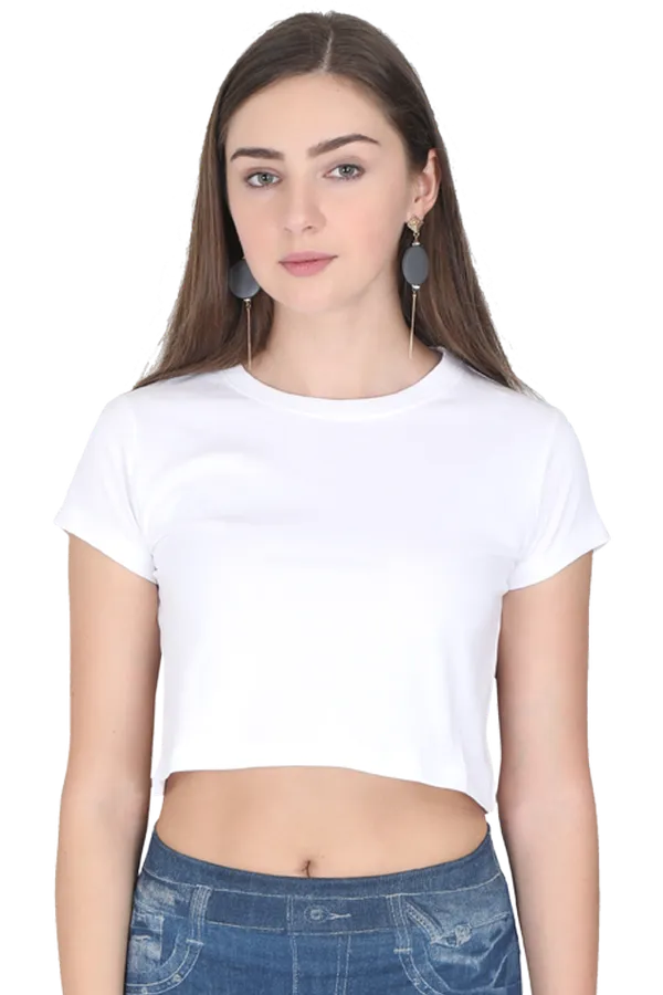 White_Pure_Cotton_Womens_Plain_Crop_Top