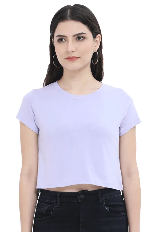 Lavender_Pure_Cotton_Womens_Plain_Crop_Top