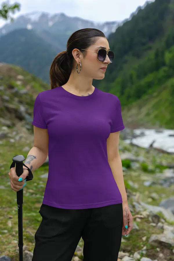 Purple_Pure_Cotton_Premium_Classic_Fit_Womens_T-Shirt