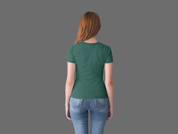 Dark_Green_Pure_Cotton_Premium_Classic_Fit_Womens_T-Shirt