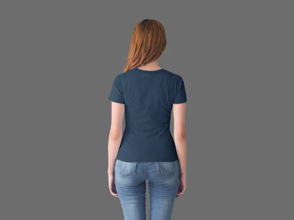 Navy_Blue_Pure_Cotton_Premium_Classic_Fit_Womens_T-Shirt