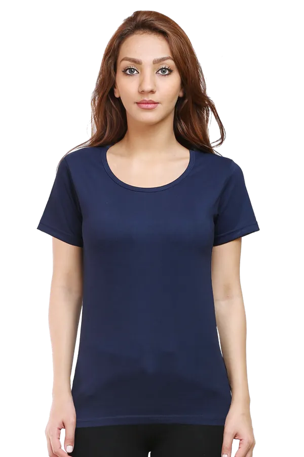 Navy_Blue_Pure_Cotton_Premium_Classic_Fit_Womens_T-Shirt