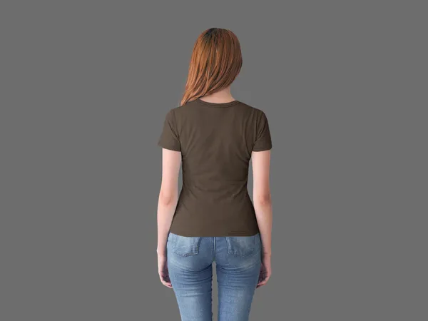 Brown_Pure_Cotton_Premium_Classic_Fit_Womens_T-Shirt