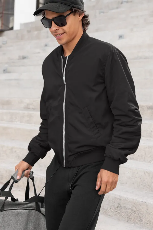 Black_Soft,_Breathable_Fabric_Mens_Bomber_Jacket