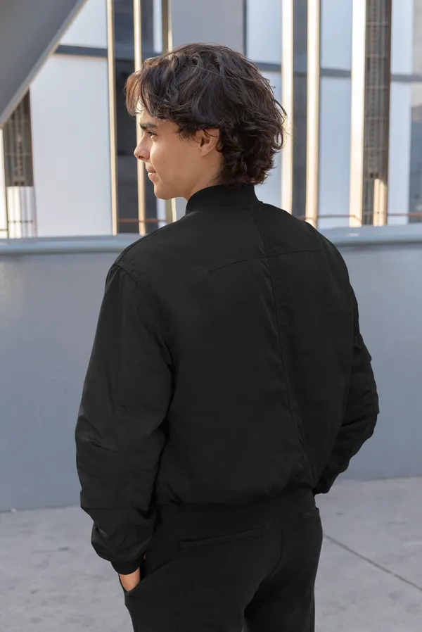Black_Soft,_Breathable_Fabric_Mens_Bomber_Jacket