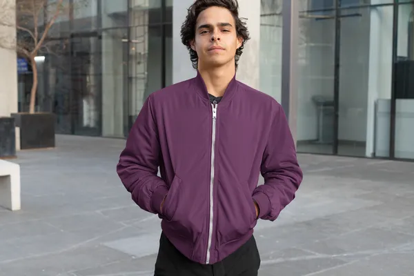 Purple_Soft,_Breathable_Fabric_Mens_Bomber_Jacket