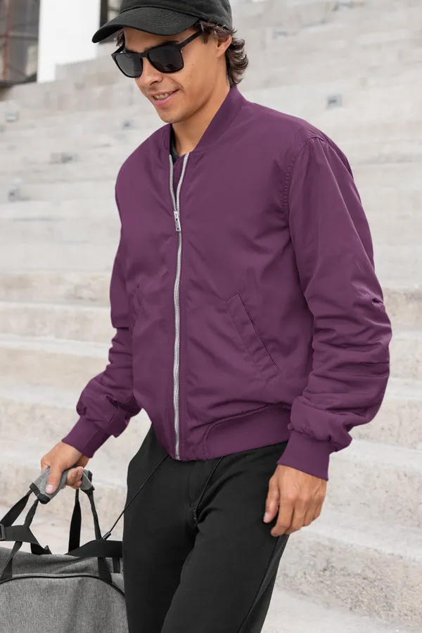 Purple_Soft,_Breathable_Fabric_Mens_Bomber_Jacket