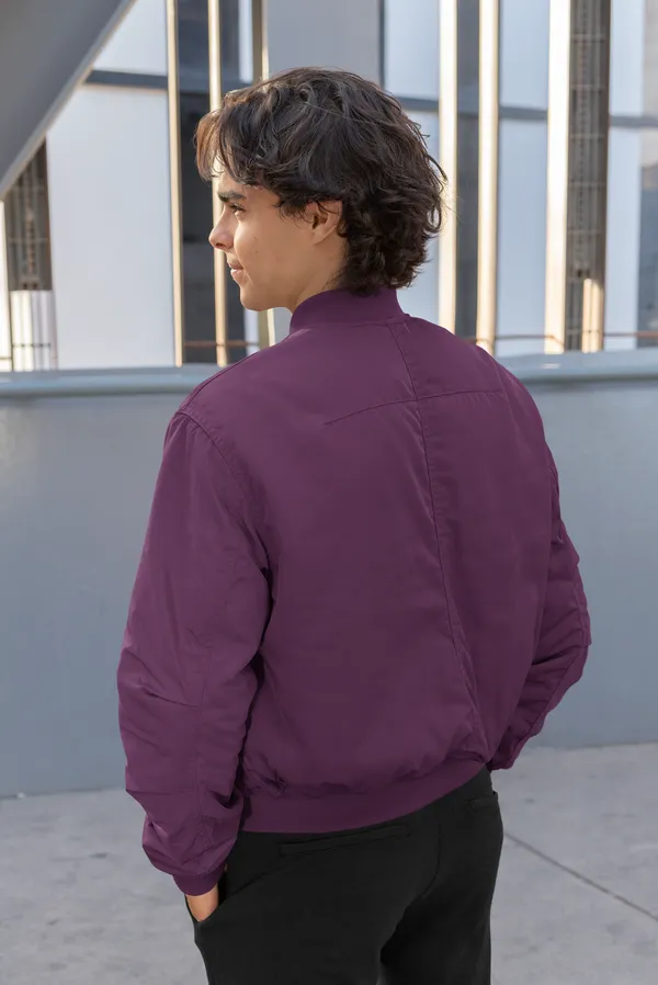 Purple_Soft,_Breathable_Fabric_Mens_Bomber_Jacket