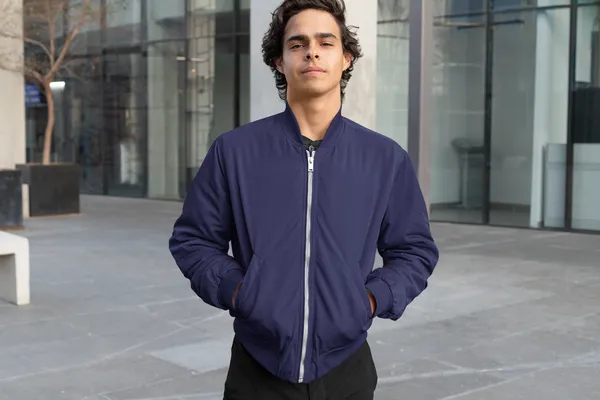 Navy_Blue_Soft,_Breathable_Fabric_Mens_Classic_Plain_Bomber_Jacket